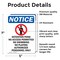 Signmission Detention Pond No Sign With Symbol, 5 in W x Rectangle, Vinyl Decal OS-2PACK-NS-D-57-V-10980 - alternate 2